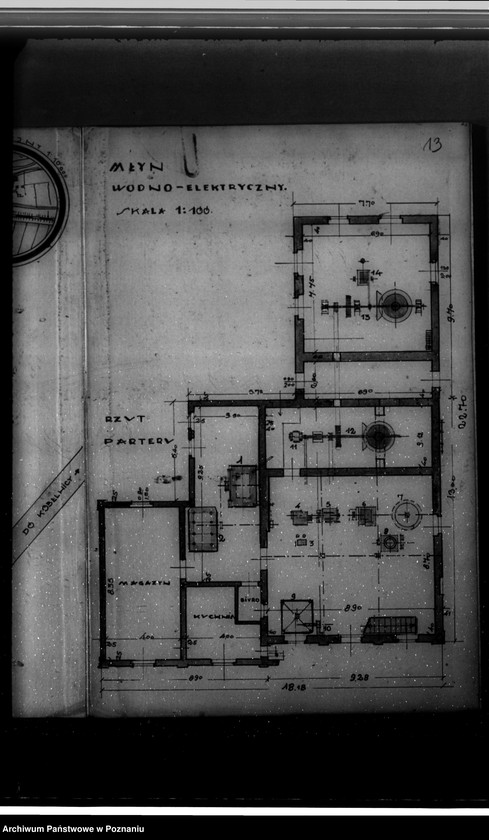 Obraz 17 z jednostki "/Plan urządzenia młyna wodno-elektrycznego w Poznaniu ul. Gnieźnieńska 47/"
