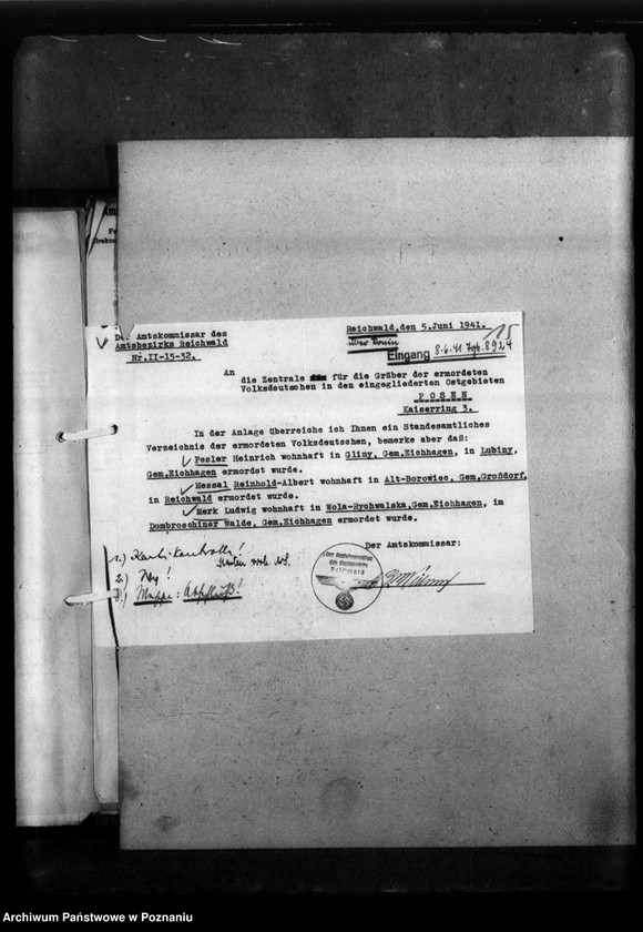 Obraz 19 z jednostki "Kreis Konin. Zgłoszenia zmarłych i zaginionych miejscowych Niemców w 1939 roku"