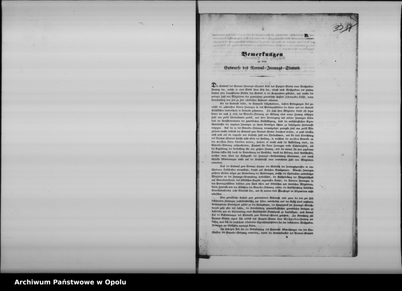 Obraz 20 z jednostki "Acta des Magistrats zu Oppeln betreffend die Revision der Statuten der schon bestehenden ältern Innungen de anno 1848"