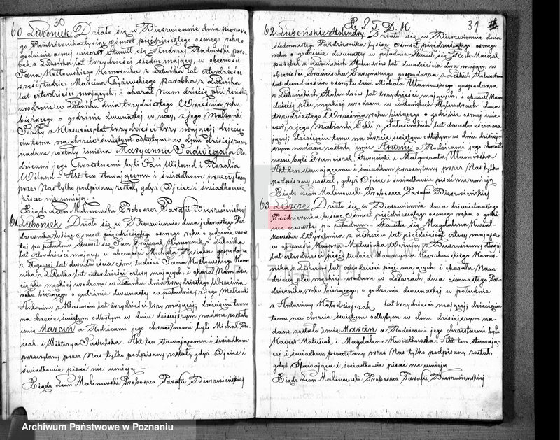 Obraz 17 z jednostki "Akta urodzonych, zaślubionych i zmarłych"