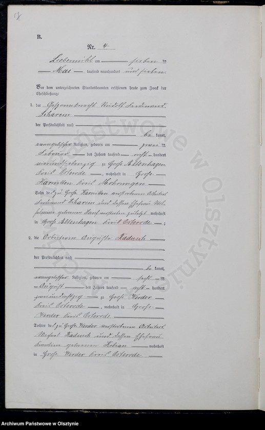 image.from.unit.number "Heiraths-Neben-Register Nr 1 - 27"