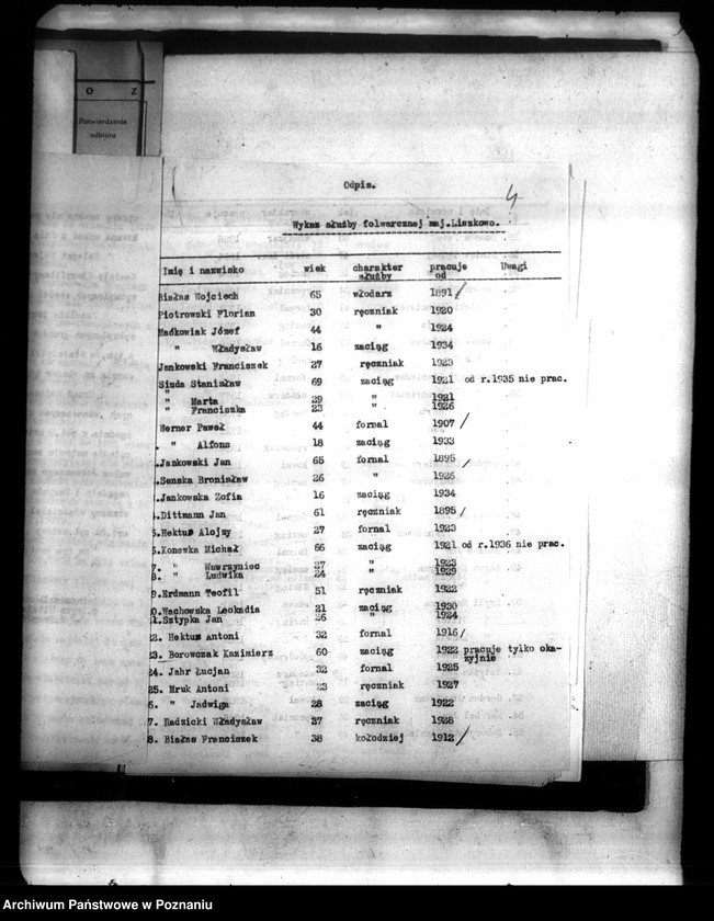 Obraz 8 z jednostki "Majątek Liszkowo powiatu wyrzyskiego odprawy z art.. 44 ustawy o wykonaniu reformy rolnej"