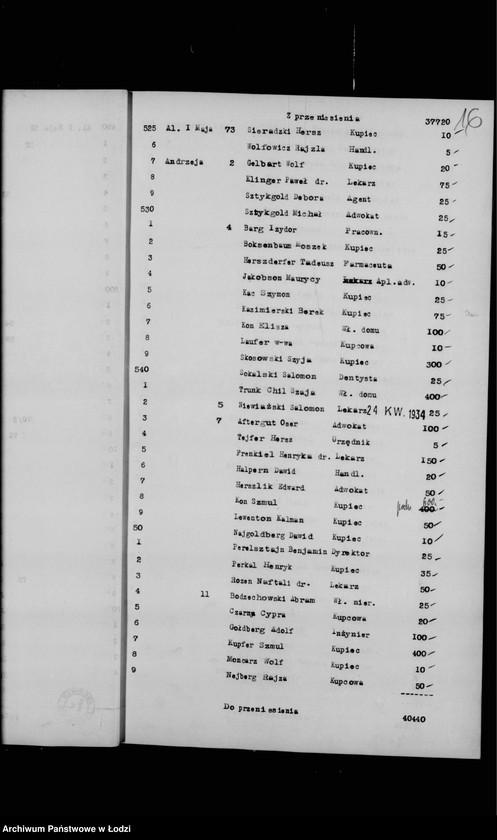 Obraz 20 z jednostki "Rejestr poborczy"