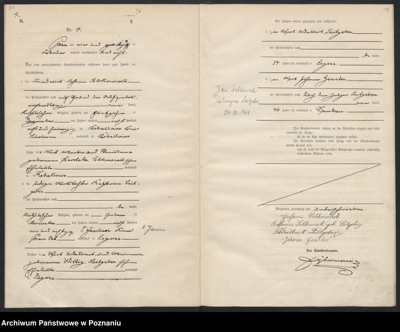 Obraz 11 z jednostki "Księga miejscowa małżeństw"