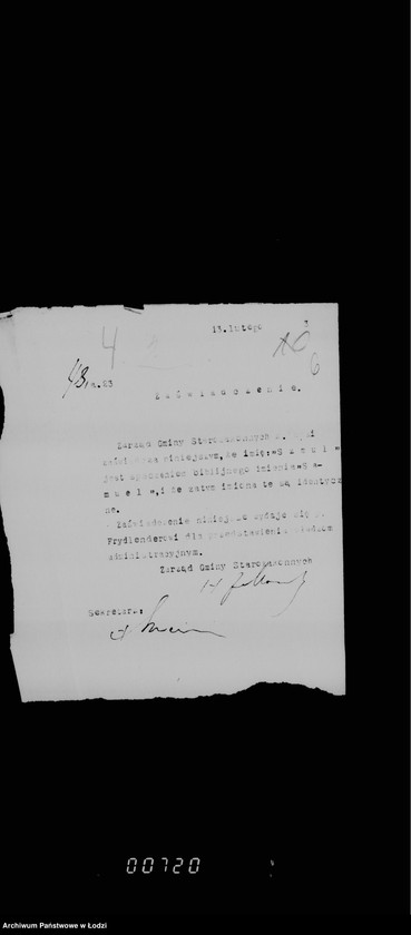 Obraz 10 z jednostki "Zaświadczenia"