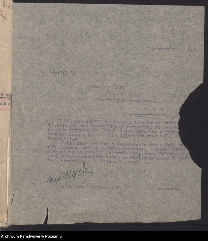 Obraz 9 z jednostki "Akta Koła Obrońców Lwowa i Małopolski Wsch. w Poznaniu."