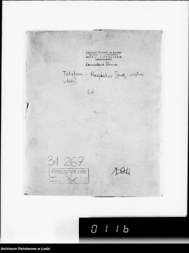 Obraz 4 z jednostki "Telefon - Register [urzędy i instytucje w Łodzi]"