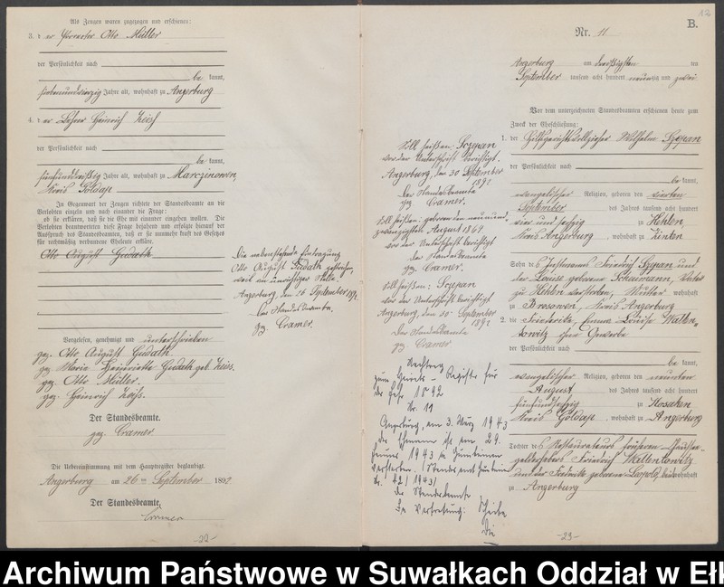 image.from.unit.number "Heiraths-Neben-Register des Preussischen Standes-Amtes Angerburg Kreis Angerburg"