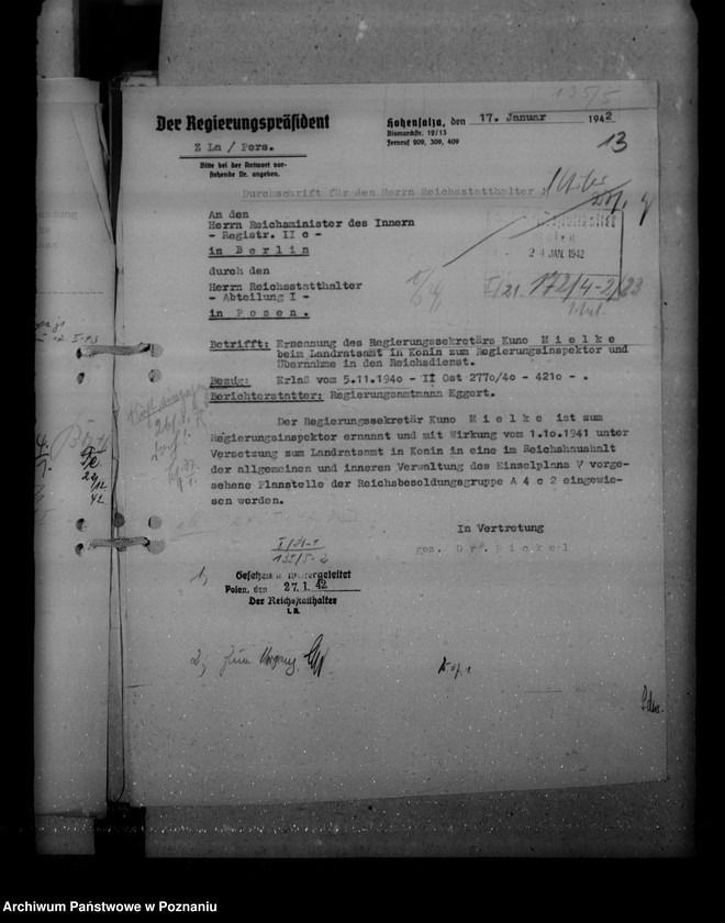 Obraz 17 z jednostki "Ernennungen und Versetzung der Angestellten"