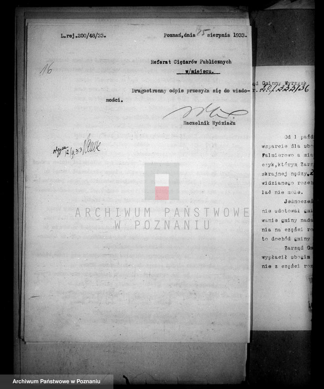 Obraz 20 z jednostki "Rozrachunek z gminą Nakło odnośnie rozparcelowanych obszarów dworskich Trzeciewnica i Koziagóra oraz części majątku Dębowo i Chrząstowo powiatu wyrzyskiego"