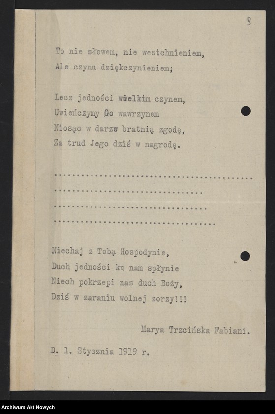 image.from.unit.number "Hołdy; listy, depesze, adresy od instytucji, organizacji, osób prywatnych; H. Windakiewicz: "Stosunek dzieł Paderewskiego do muzyki ludowej" Studium analityczne. Echo muzyczne. Warszawa 1902-1903 (maszynopis)"