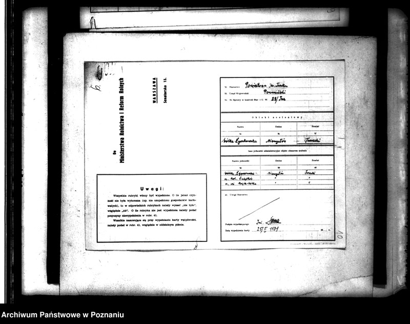 Obraz 14 z jednostki "/Scaleniowe/ karty sprawozdawcze i terenu powiatu kaliskiego"