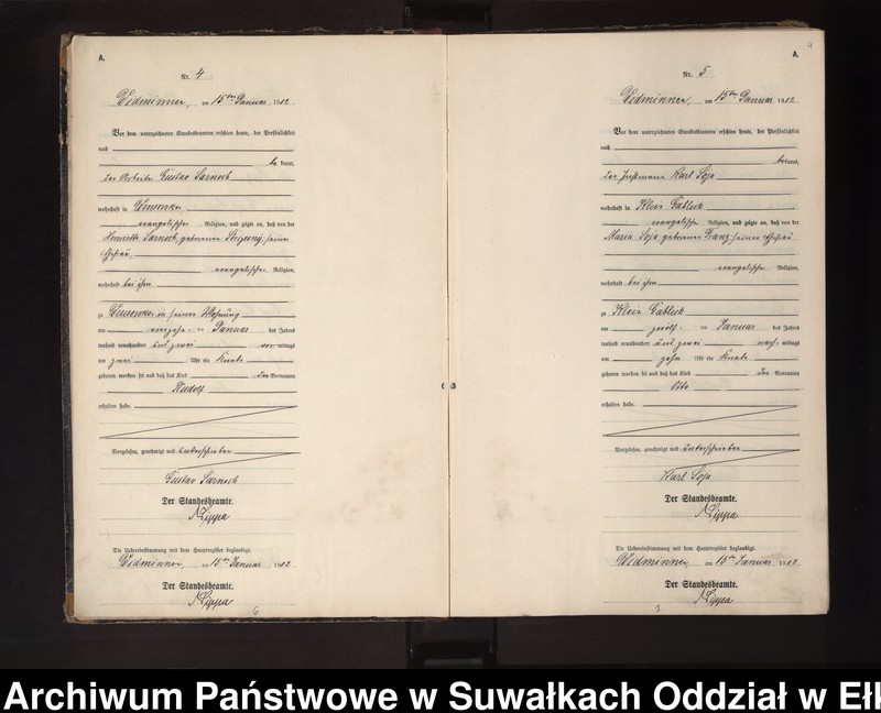 image.from.unit.number "Geburts-Neben-Register des Preussischen Standes-Amtes Widminnen Kreis Loetzen"