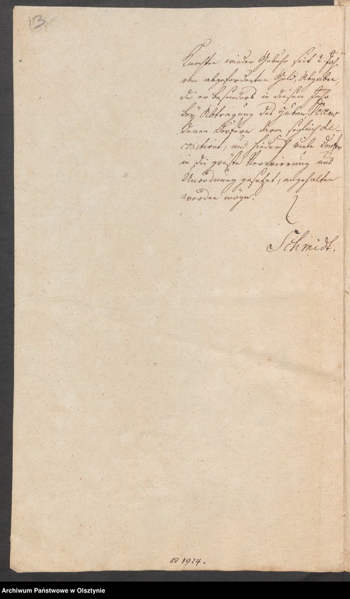 image.from.unit.number "In S. [Sachen] des Prediger Floeß in Schwentainen [Świętajno]. Wegen der Statt der vormahligen Haber„Calende von den Knechten in der neuen Gesinde Ordnung festgesetzten jezo aber von denen als Knechte bey ihren Eltern dienen, den Sohnen in Dorffe Dutcken [Dudki] verweigerten kleinen jährlichen Geld Abgabe"