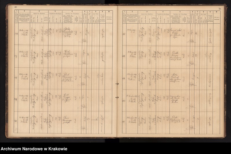 image.from.unit.number "Księga obejmująca wpisy wypadków śmierci Izraelitów w okręgu metrykalnym Krakowskim na rok 1899"