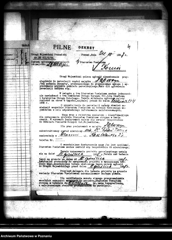 image.from.unit.number "Majątek Dąbroszyn powiatu konińskiego parcelacja"