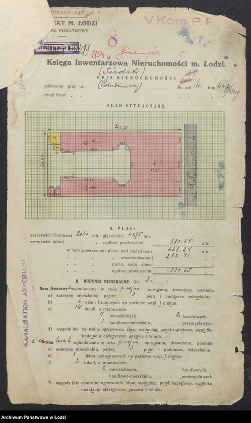 image.from.unit.number "Księga inwentarzowa nieruchomości m. Łodzi ul. Południowa"