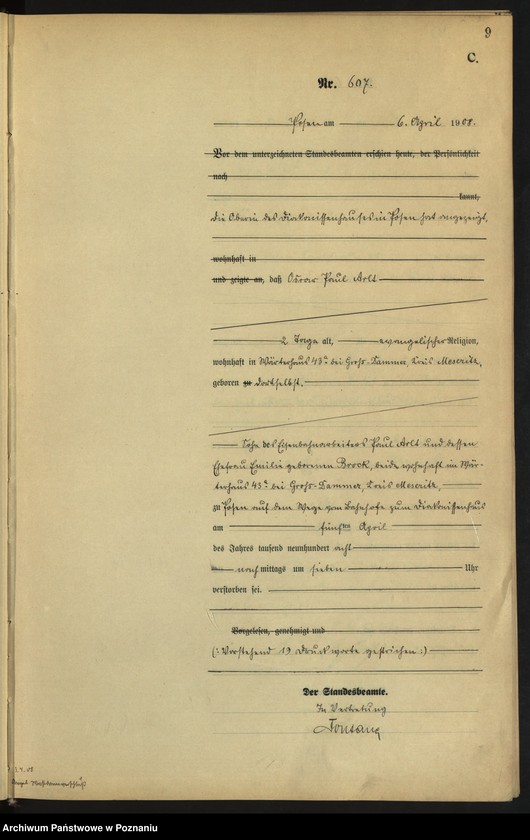 Obraz 11 z jednostki "Księga miejscowa zgonów tom II [Rejestr główny zgonów]"