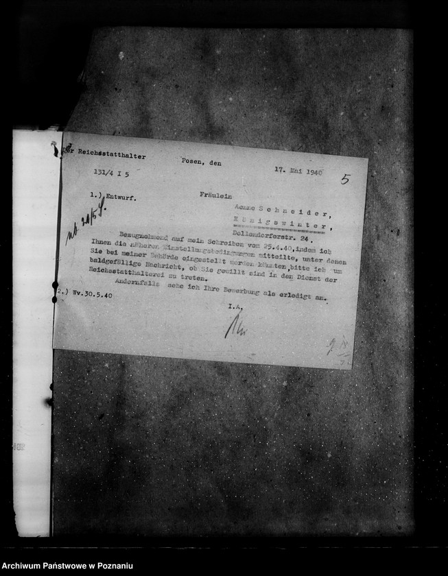 Obraz 9 z jednostki "Bewerbungen um Anstellung"