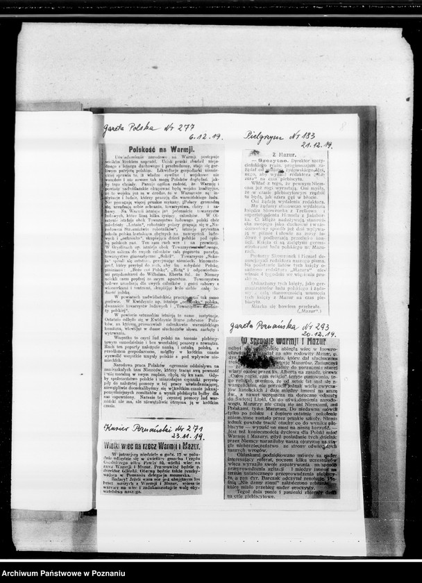 Obraz 13 z jednostki "Plebiscyt na Warmii i Mazurach [wycinki prasowe]"