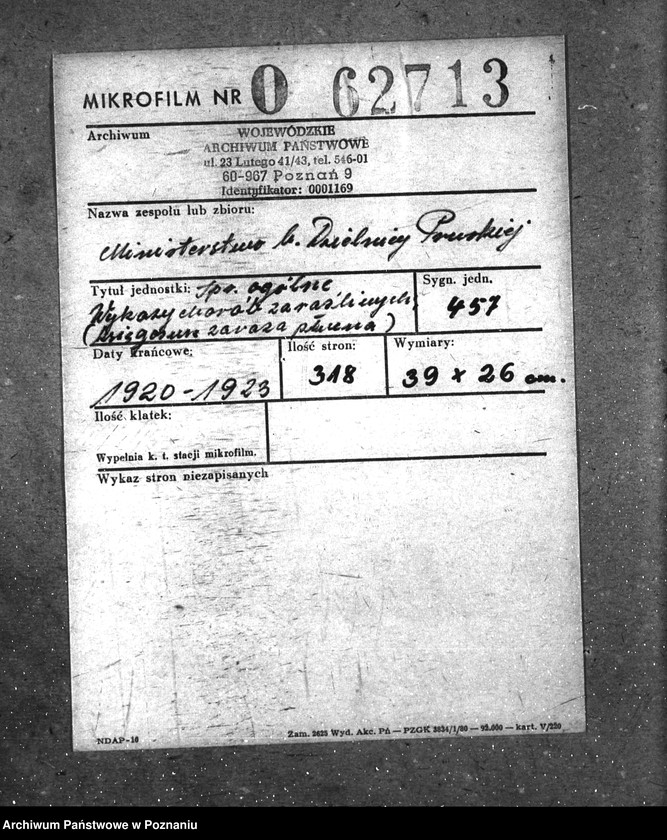 Obraz 2 z jednostki "Sprawy ogólne Wykazy chorób zaraźliwych; [księgosusz, zaraza płucna]"