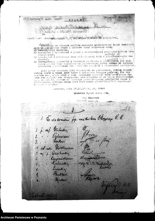 Obraz 14 z jednostki "Okólniki urzędu wojewódzkiego Ministerstwa b. Dzielnicy Pruskiej i innych ministerstw"