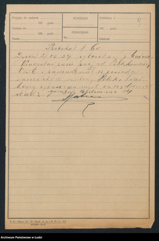 Obraz 11 z jednostki "[Akta X Komisariatu Milicji Obywatelskiej - protokoły zajść ulicznych, aresztowań i osób zaginionych]"