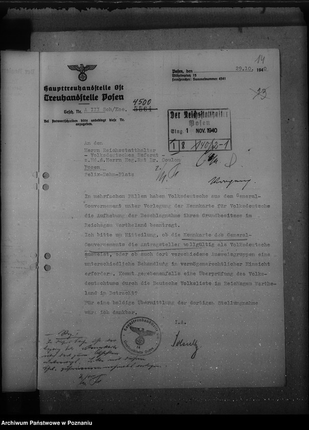 Obraz 18 z jednostki "Anerkennung der im Generalgouvernement ausgestellten Kennkarten"