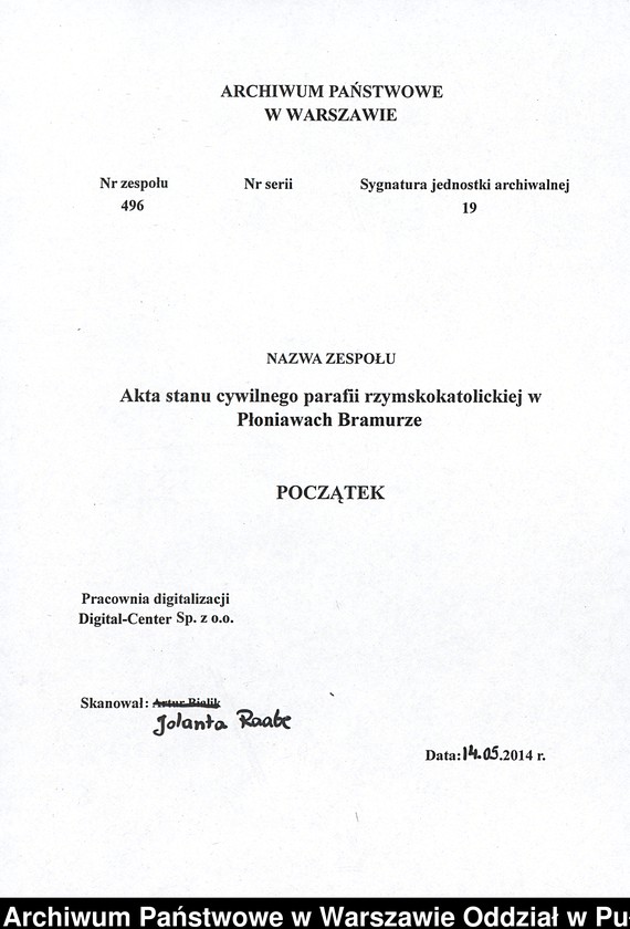 image.from.unit.number "Akta urodzeń, małżeństw i zgonów"