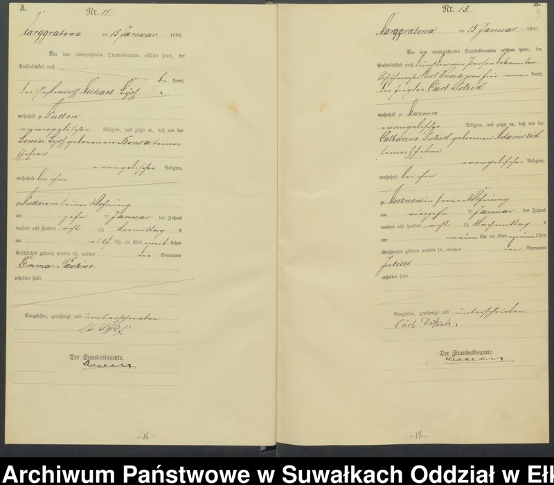 image.from.unit.number "Geburts-Haupt-Register des Königlich Preussischen Standes-Amtes Landgemeinde Marggrabowa Kreis Oletzko"