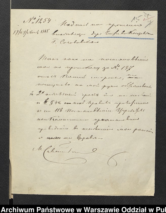 image.from.unit.number "O urządzaniu chłopów byłej rządowej wsi Czyżewo- Kościelne, gm. Dmochy-Glinki, wchodzącej w skład prywatnej własności tejże nazwy podlegającej właścicielce ziemskiej Dorocie Sokołowskiej"
