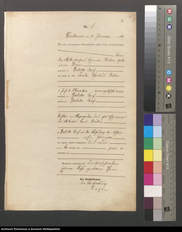 Obraz 3 z jednostki "Sterbe - Haupt - Register"