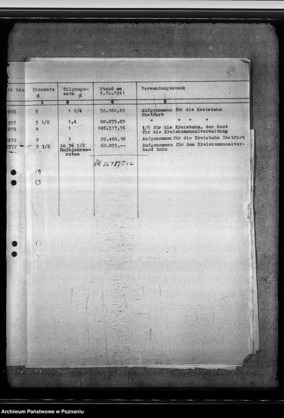 Obraz 16 z jednostki "Meldunki o długach gminnych z poszczególnych powiatów"