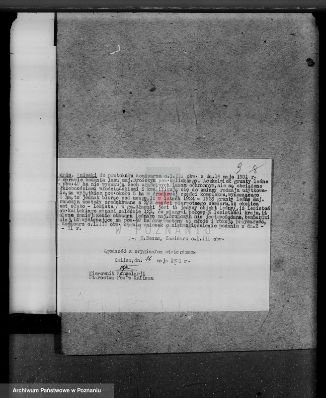 Obraz 13 z jednostki "Zmiana rodzaju użytkowania 40 ha gruntów leśnych w majątku Brańczyn w powiecie kaliskim"