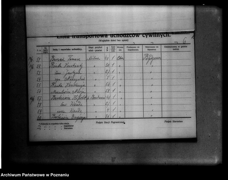 Obraz 10 z jednostki "Lista uchodźców cywilnych."