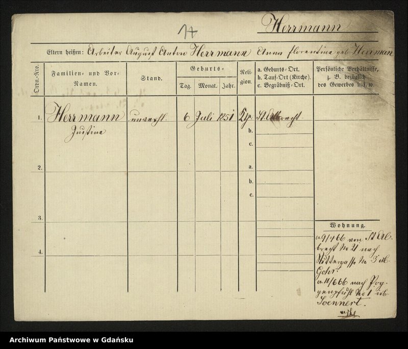 image.from.unit.number "Karty meldunkowe: Herrmann Julianne - Herrmann Wilhelmine"