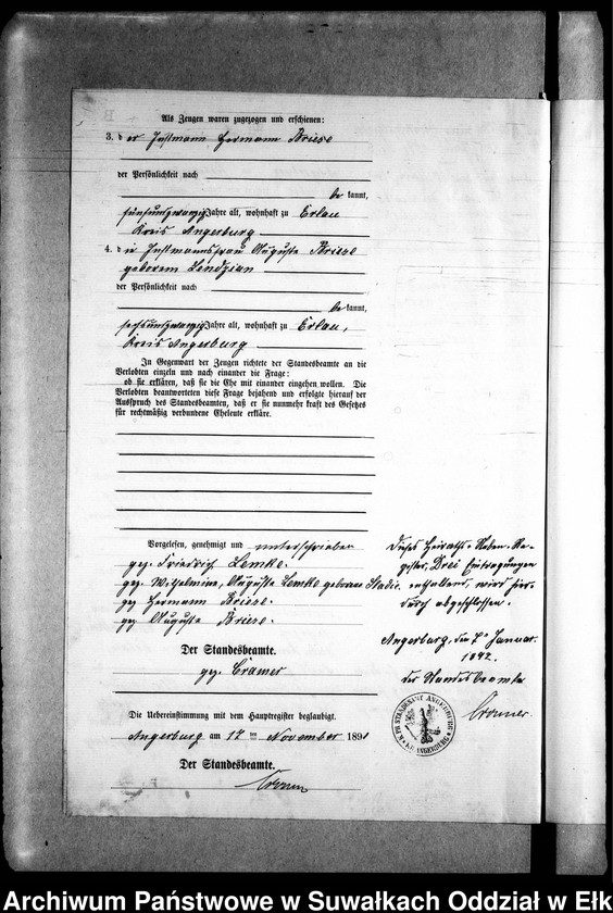 image.from.unit.number "Heiraths-Neben-Register des Preussischen Standes-Amtes Kehlen Kreis Angerburg"