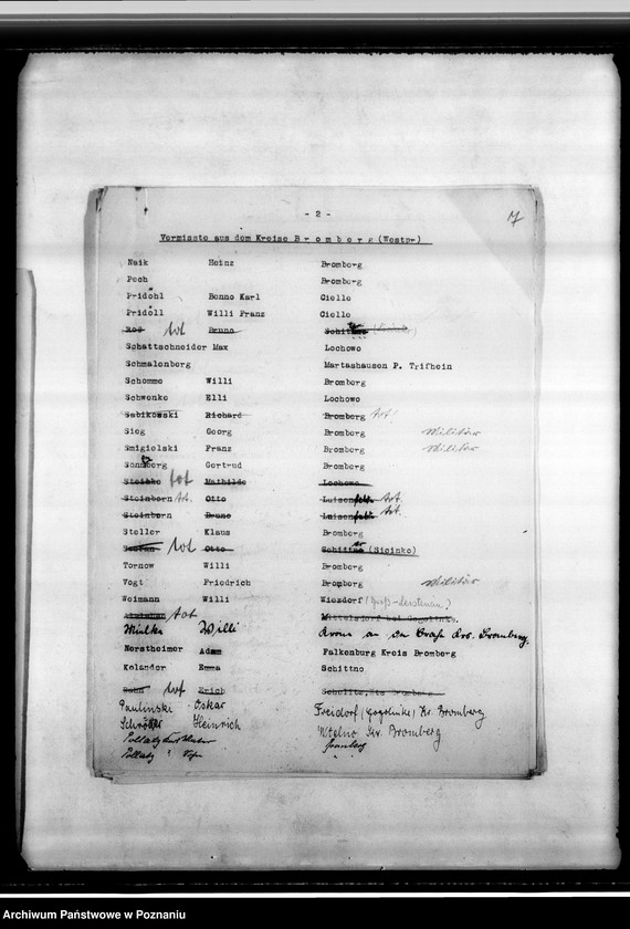 Obraz 11 z jednostki "Spisy miejscowych Niemców, którzy zginęli w 1939 roku"