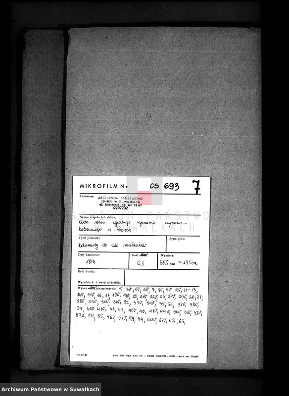 Obraz 3 z jednostki "Anekxa Urzędnika Urodzonych i Umarłych w Gminie przeroślskiej służące do akt ślubnych Urzędnika Stanu Cywilnego na rok 1814"