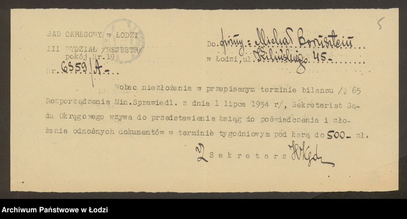 Obraz 7 z jednostki "M.Bernsztein- sprzedaż manufaktury, firanek i koronek"