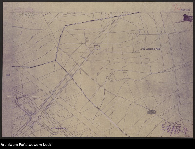 Obraz 11 z jednostki "Plan m. Łodzi 1:2000, odbitka. Sekcja NW102"