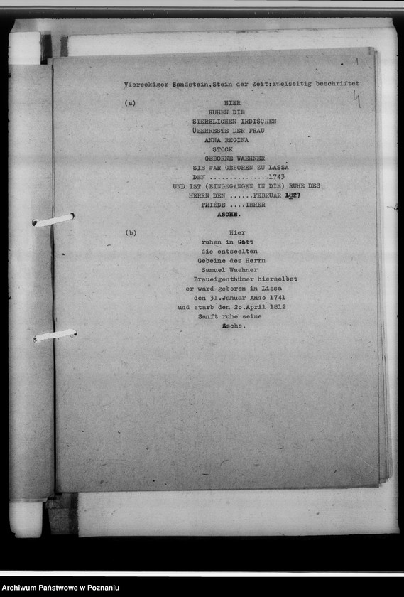 Obraz 8 z jednostki "Deutsch-evangelischer Friedhof Posen, Halbdorfstrasse [opis nagrobków, napisy]"