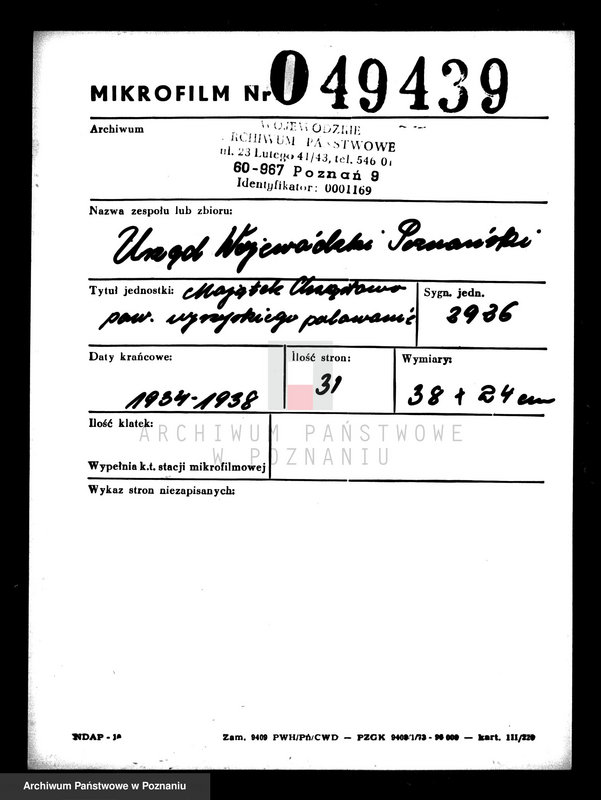 Obraz 2 z jednostki "Majątek Chrząstowo powiatu wyrzyskiego polowanie"