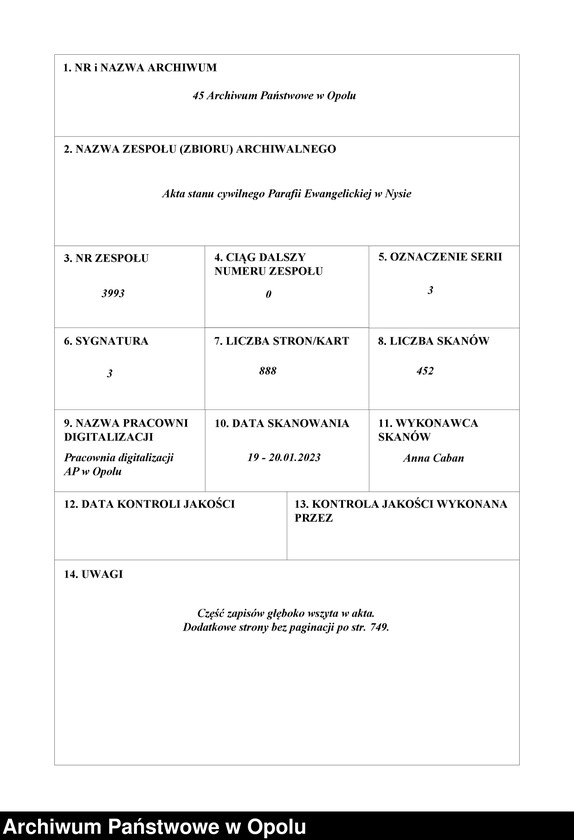 image.from.unit.number "[Księga metrykalna parafii ewangelickiej w Nysie. Chrzty, małżeństwa i zgony z lat 1810-1825]"