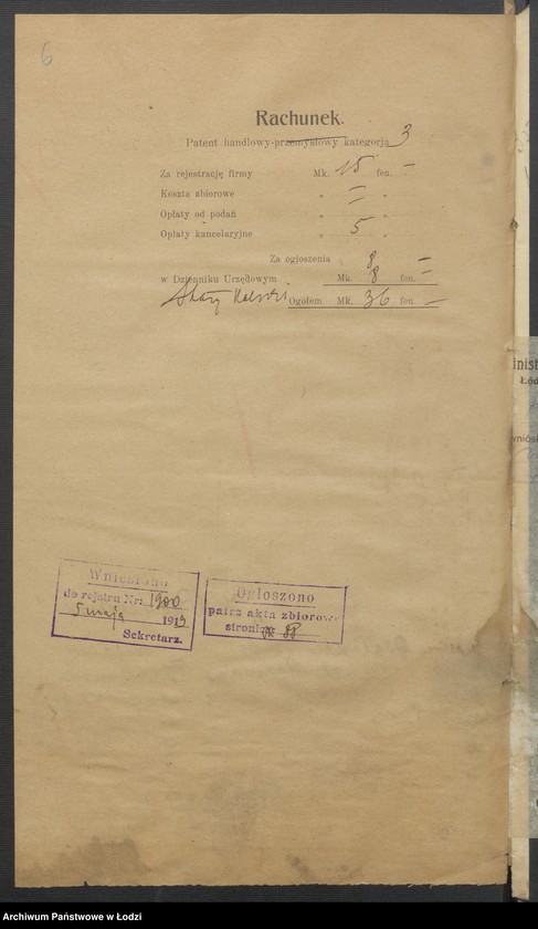 Obraz 8 z jednostki "Chaim Herszel vel Heiman Pacanowski- sprzedaż towarów manufakturowych i garderoby"