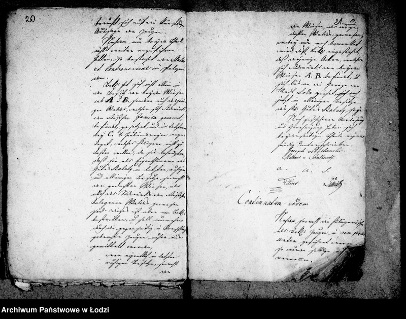 Obraz 19 z jednostki "Akta tyczące się sporu granicznego pomiędzy gminą miasta Łodzi a Dobrami Radogoszcz i Bałutami"