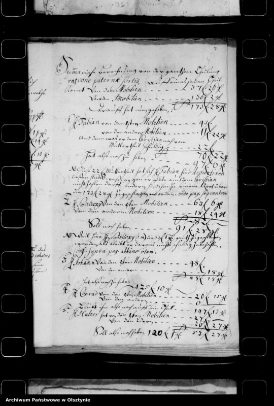 image.from.unit.number "Erbteilung unter die Erben des seeligen Schintzenbäumers, Pfarrers in Deutsch Eylau"