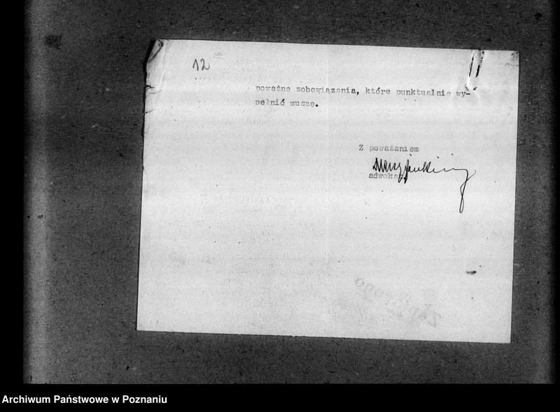 Obraz 16 z jednostki "Sprawa sporna - Zjednoczenie Zawodowe Polskie c/a Bączkowski- akta procesowe"