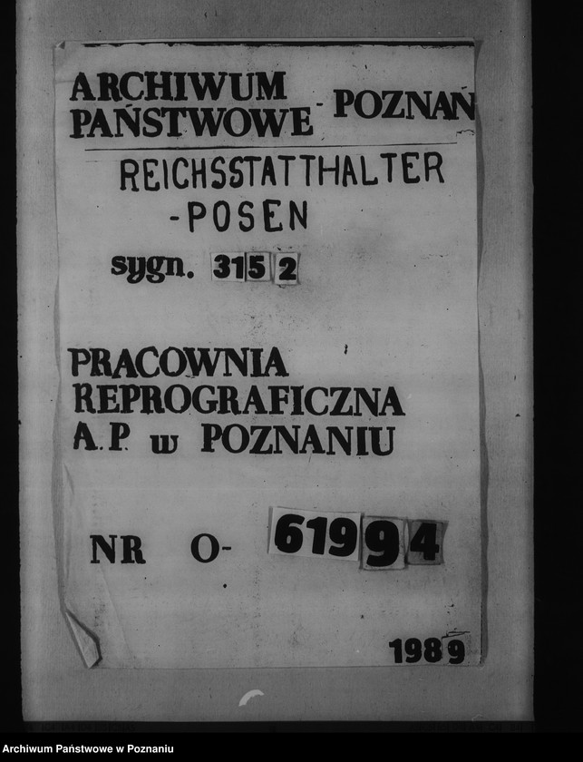 Obraz 1 z jednostki "Buten für die Bauschule, die Meisterschule in Posen, Landwirtschaftsschule in Turek, Textilschule in Litzmannstadt, Schniederinnenschule in Posen"