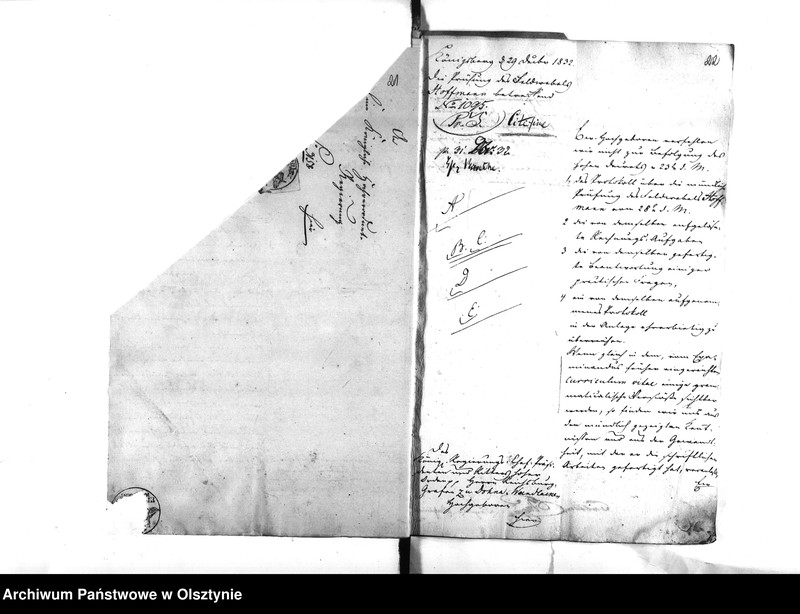 image.from.unit.number "Anstellung des Feldwebel Hoffmann [Rudolph Eduard] jetzigen Regierungs-Büreau Assistenten"